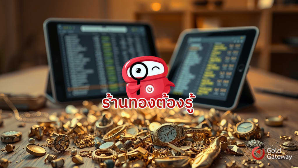 การจัดการเศษทองและทองเก่า บันทึกสต็อก ส่งหลอม ตัวเลขไม่เบลอ